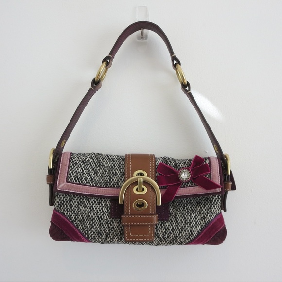 Rare Coach Tweed Soho Baguette - Picture 1 of 10